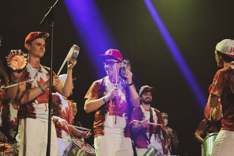 Samba ensemble on stage